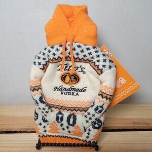 Tito's Handmade Vodka Knit Sweater Bottle Koozie "Vodka For Dog People" NWT